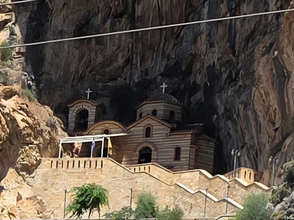 Church inside of a mountains.